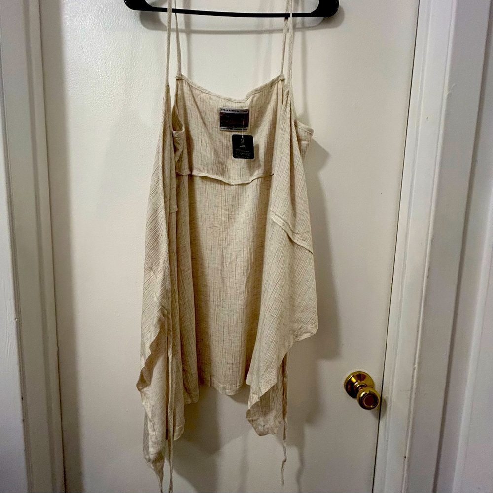 Urban Renewal NWT Mini Wrap Dress Size M, Cream, 2 sets of ties, Made in USA